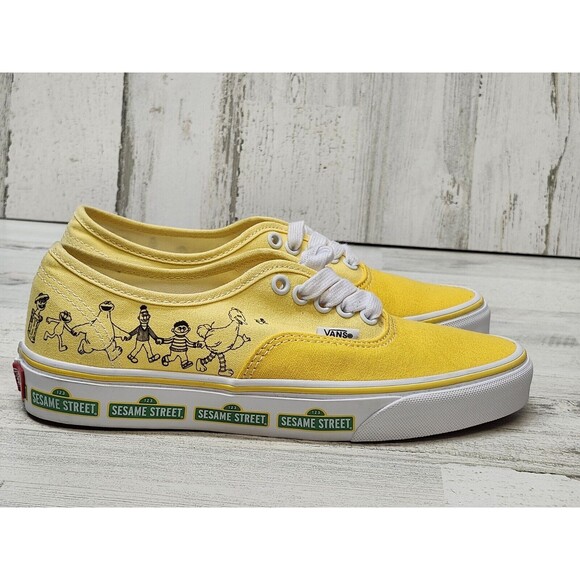 Vans Sesame Street Sneakers Yellow Big Bird Cookie Monster Men 6.5 main image 10